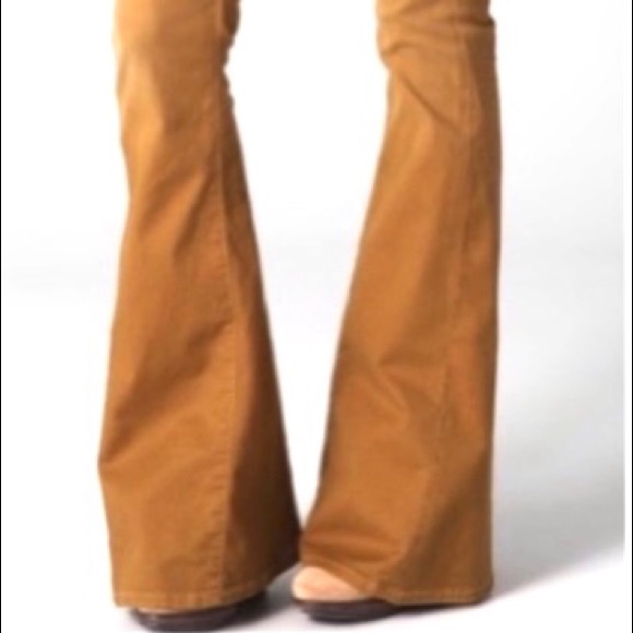 Bell bottoms jeans Citizen of Humanity jeans pants tan rust color women 29/34 - Picture 2 of 15
